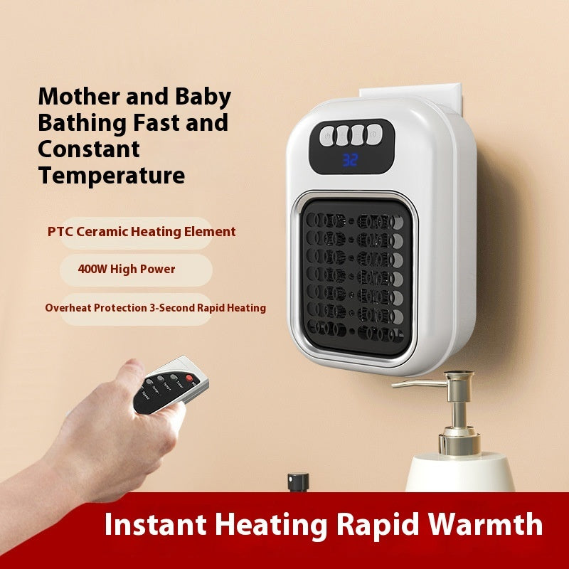 Wall‑Mounted Portable Electric Heater – Silent Thermostat Heater with Remote Control