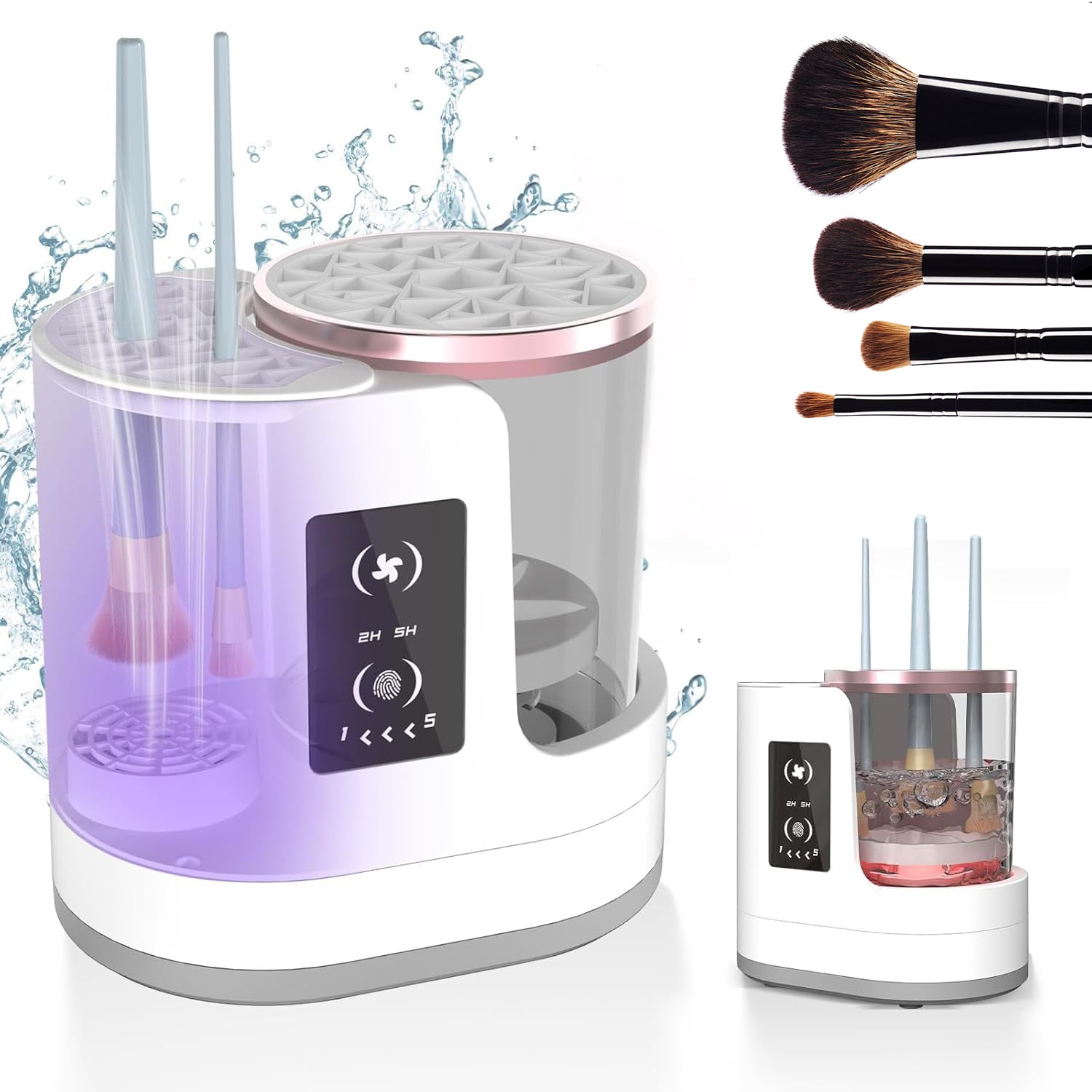 Rechargeable Automatic Makeup Brush Cleaner – Quick‑Dry Cleaning Tool for All Brushes