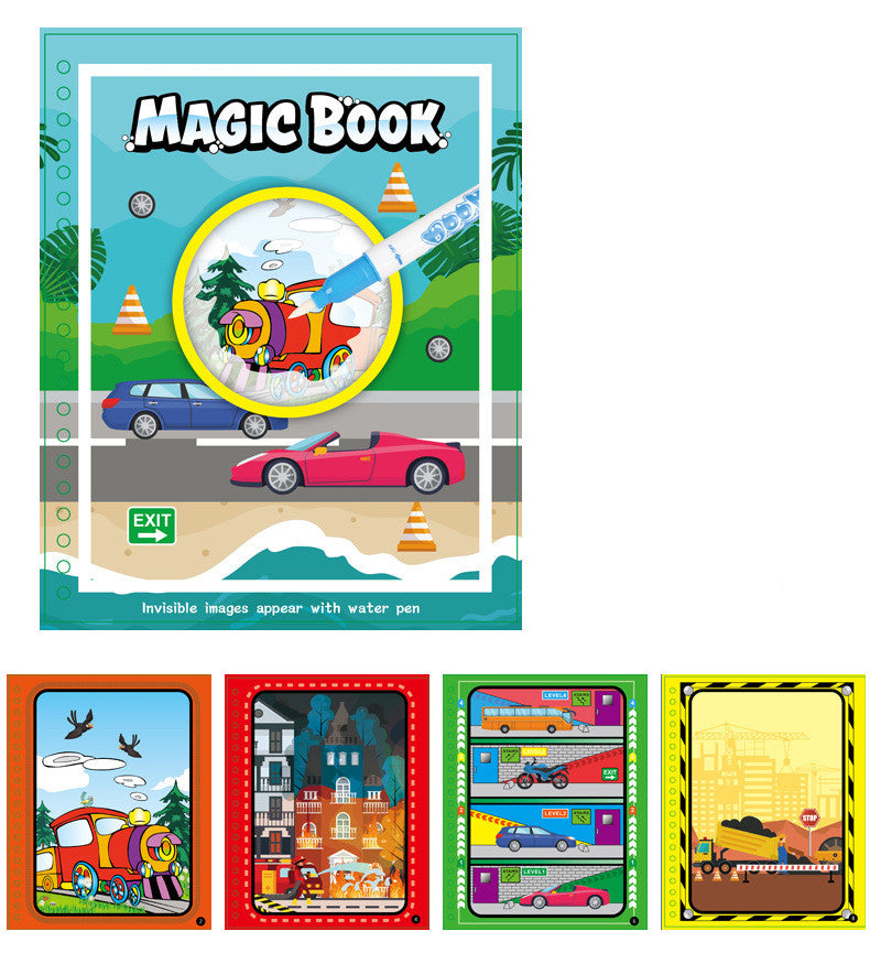 Children’s Magic Water Painting Book – Reusable Coloring Book for Kids, Toddler Art & Creativity