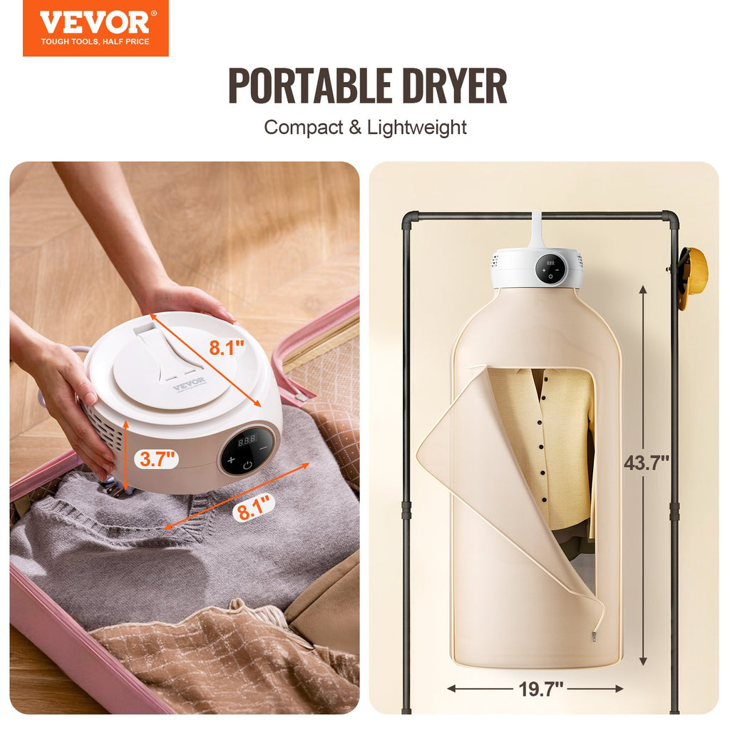 Portable Mini Dryer for Clothes - Quick Dry, Travel-Friendly.