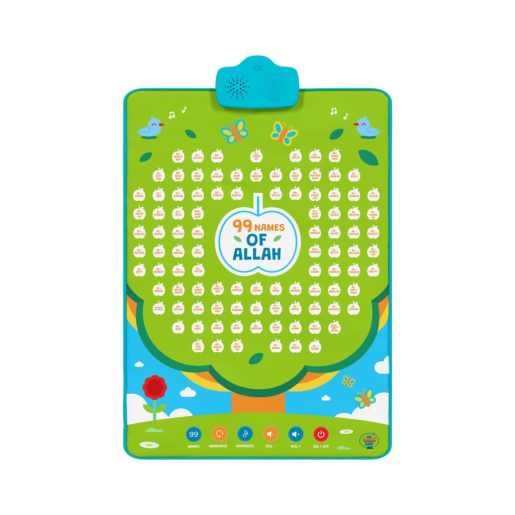 99 Names of Allah Interactive Audio Mat & Wall Art | Learn About All 99 Names of Allah with Stories & Memorisation Function - Brandfluence Tech