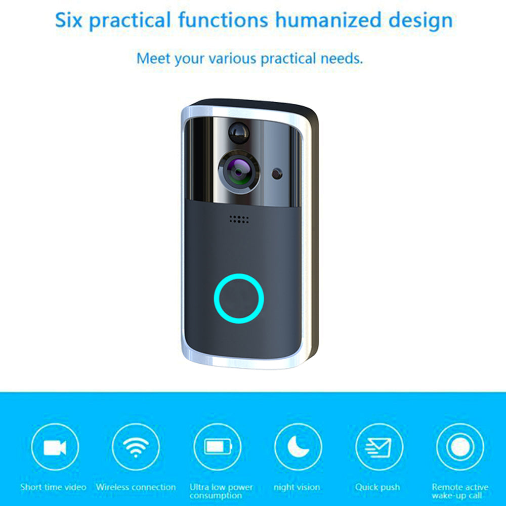 WiFi Video Doorbell Camera – Smart HD Security Doorbell with Night Vision & 2‑Way Audio