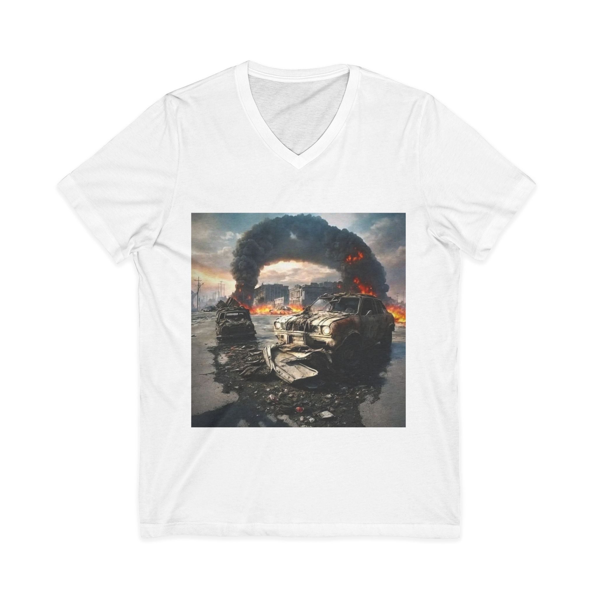 Unisex Jersey Short Sleeve V-Neck Tee