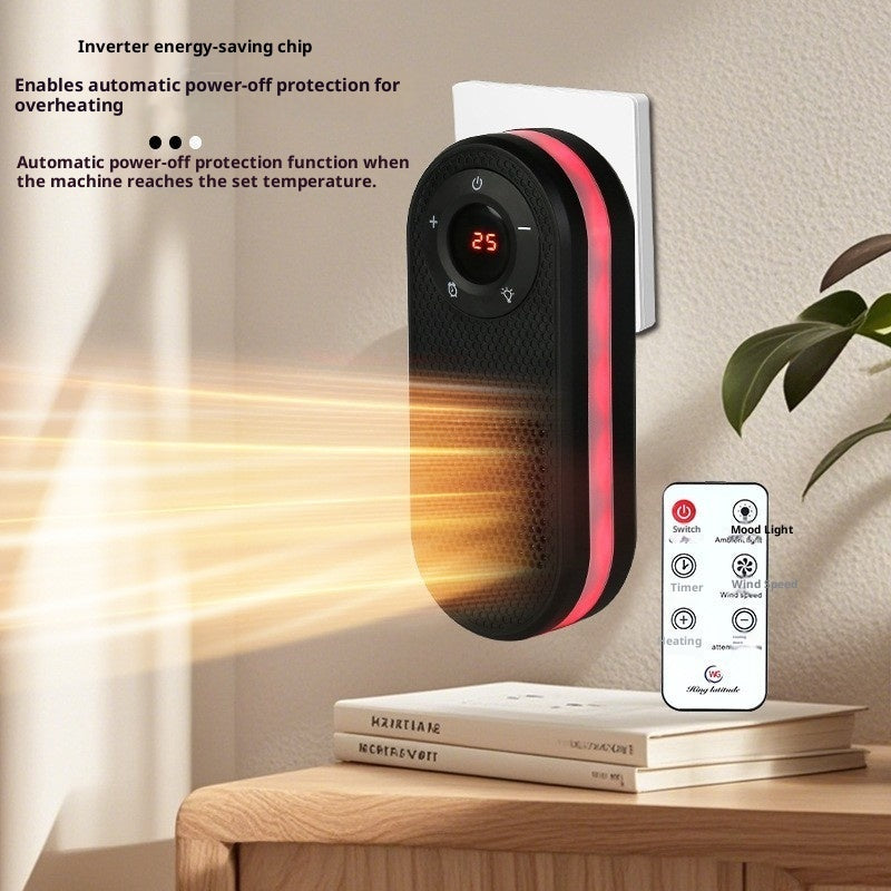 180° Rotatable Electric Heater with Timer & Remote – Compact Heater with LED Display
