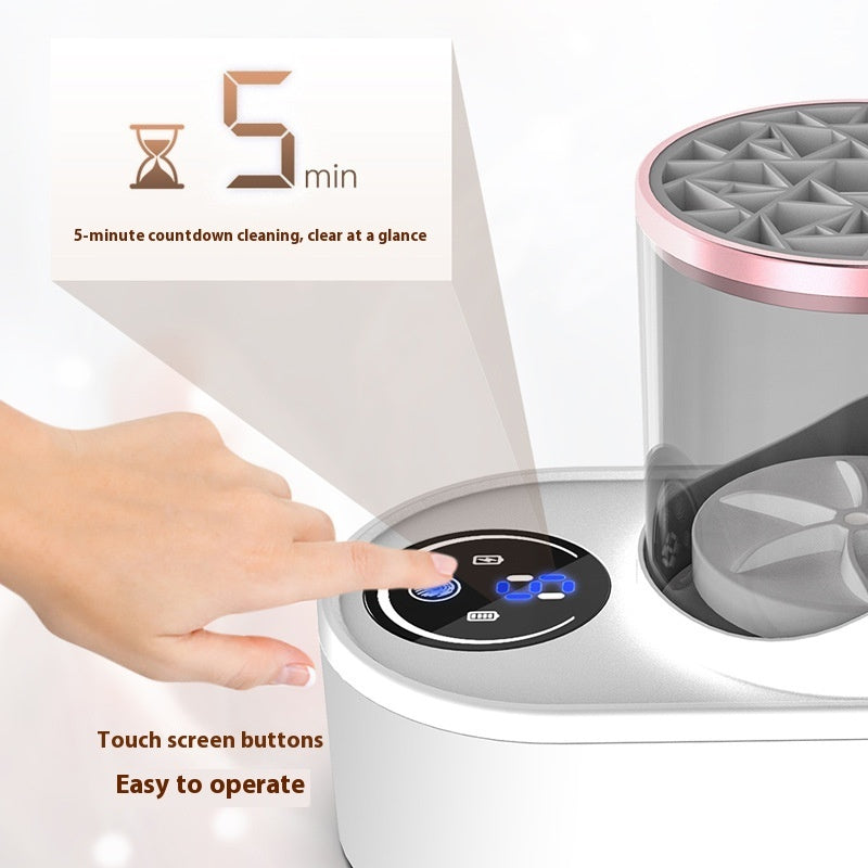 Rechargeable Automatic Makeup Brush Cleaner – Quick‑Dry Cleaning Tool for All Brushes