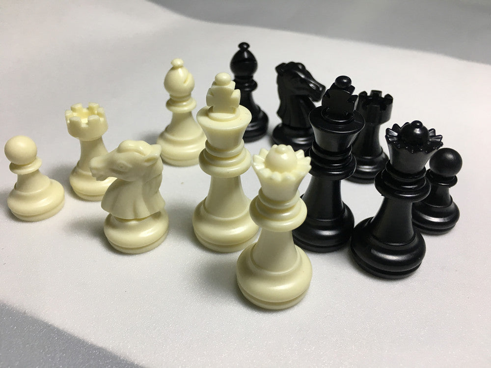 Plastic International Chess Pieces 49 mm – Staunton-Style Chessmen (No Board)