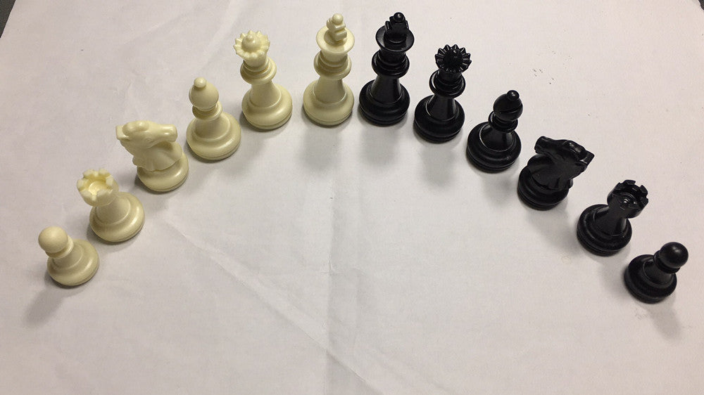 Plastic International Chess Pieces 49 mm – Staunton-Style Chessmen (No Board)