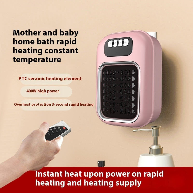 Wall‑Mounted Portable Electric Heater – Silent Thermostat Heater with Remote Control