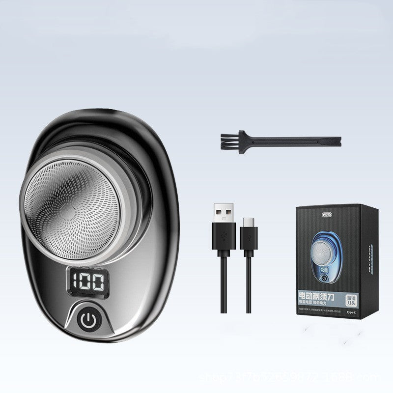 Digital Waterproof Travel Electric Shaver – USB Rechargeable Portable Razor