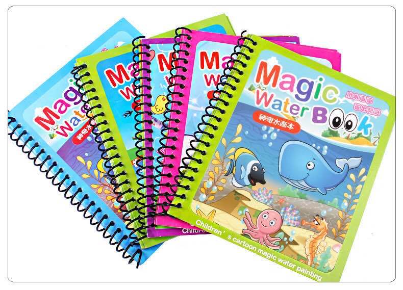 Children’s Magic Water Painting Book – Reusable Coloring Book for Kids, Toddler Art & Creativity