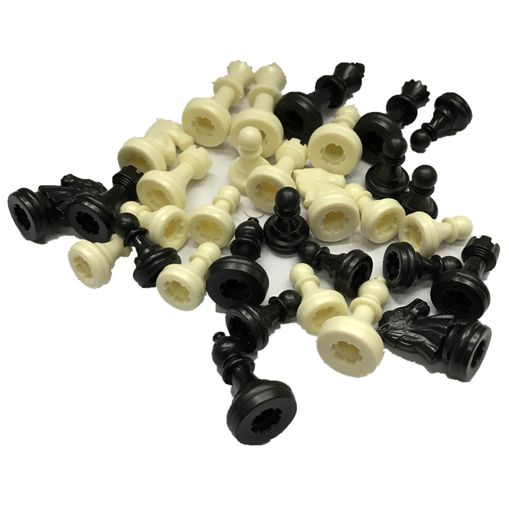 Plastic International Chess Pieces 49 mm – Staunton-Style Chessmen (No Board)