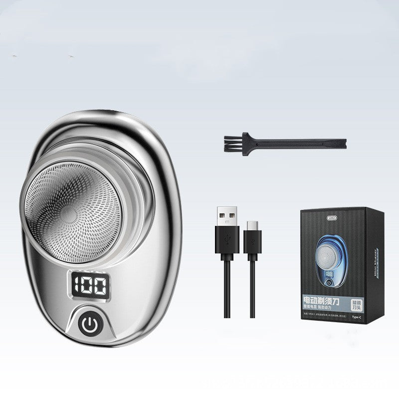 Digital Waterproof Travel Electric Shaver – USB Rechargeable Portable Razor