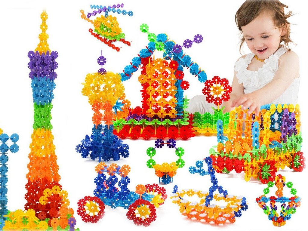 Snowflakes thickening children's educational puzzle insert block inserts