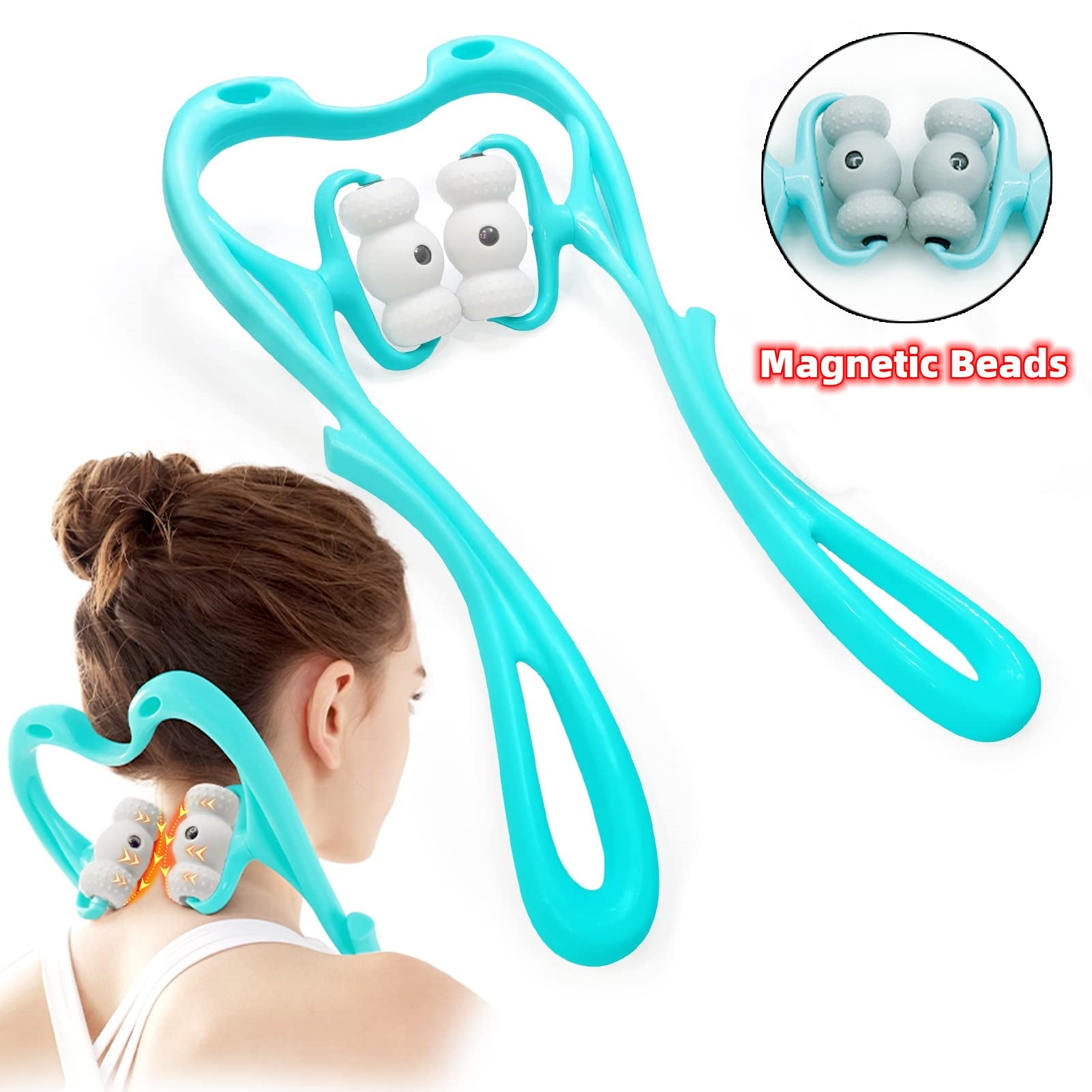 360° Neck Massager – Deep Tissue Massage Roller for Neck, Shoulders & Back