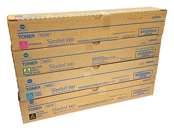 Konica Minolta Toner Set (Cyan, Magenta, Yellow, Black) – bizhub C364/C284/C224
