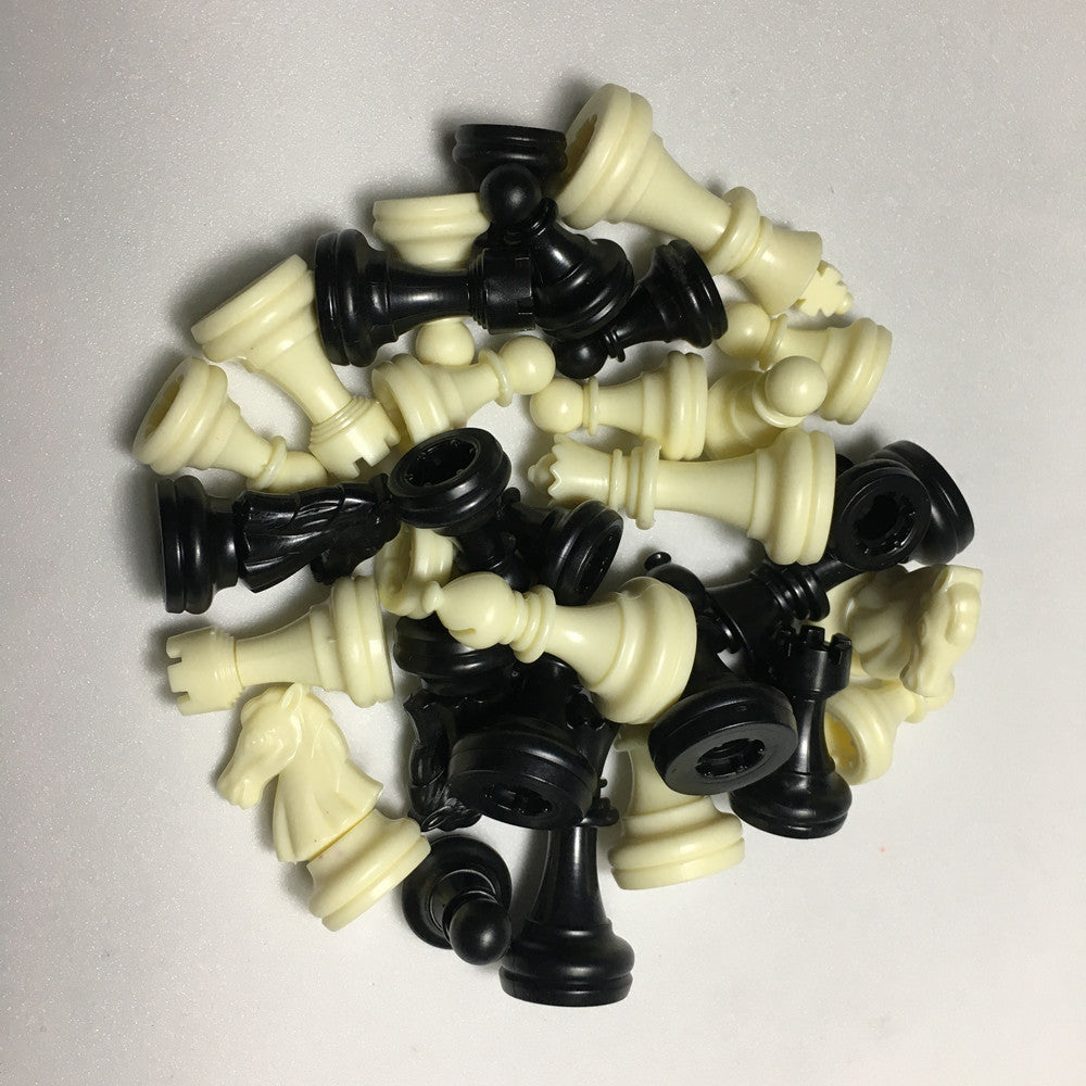 Plastic International Chess Pieces 49 mm – Staunton-Style Chessmen (No Board)