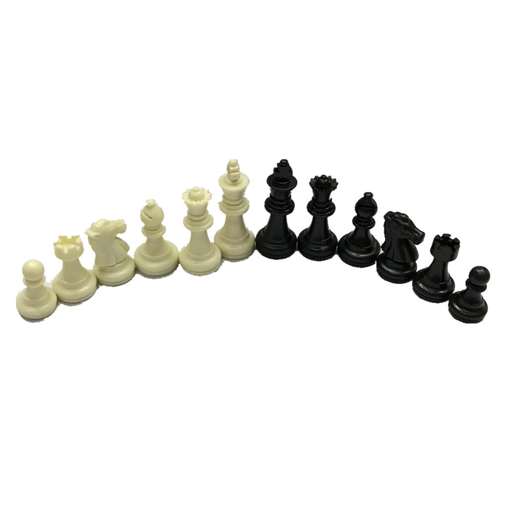 Plastic International Chess Pieces 49 mm – Staunton-Style Chessmen (No Board)