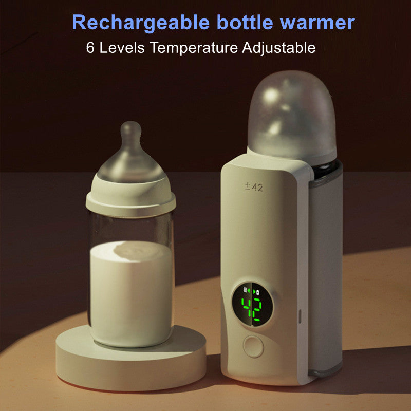 Portable Wireless Rechargeable Baby Bottle Warmer – USB Milk Warmer & Insulation Sleeve
