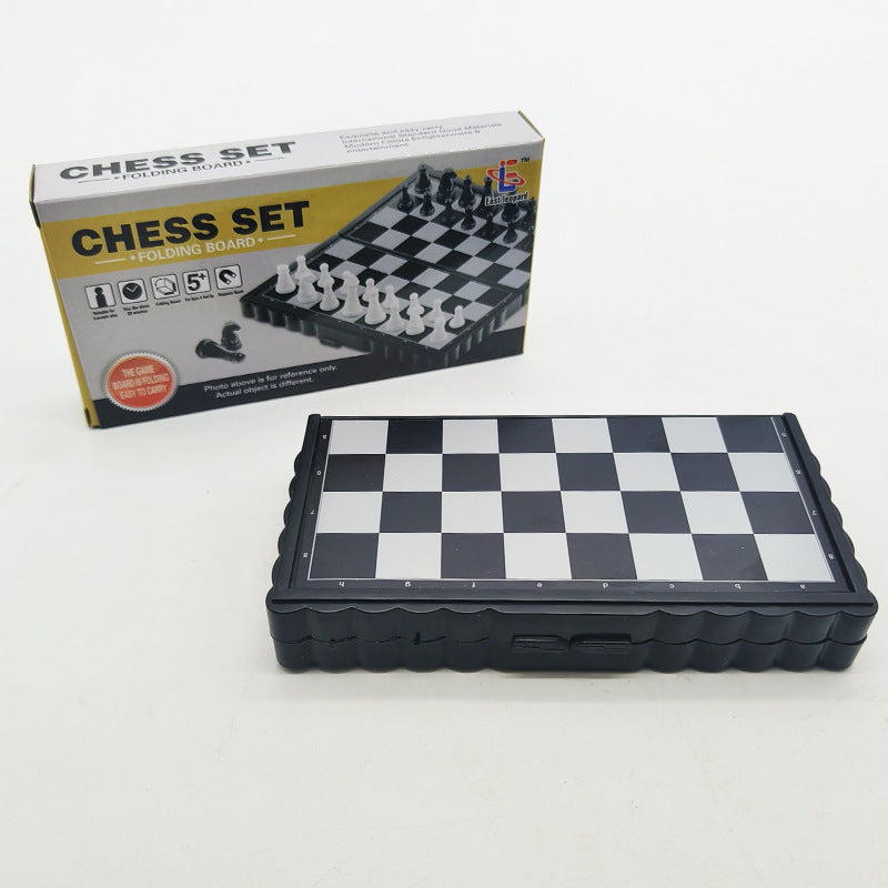 Mini Foldable Magnetic Portable Chess Set – Travel & School Game Board