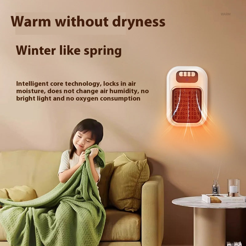 Wall‑Mounted Portable Electric Heater – Silent Thermostat Heater with Remote Control