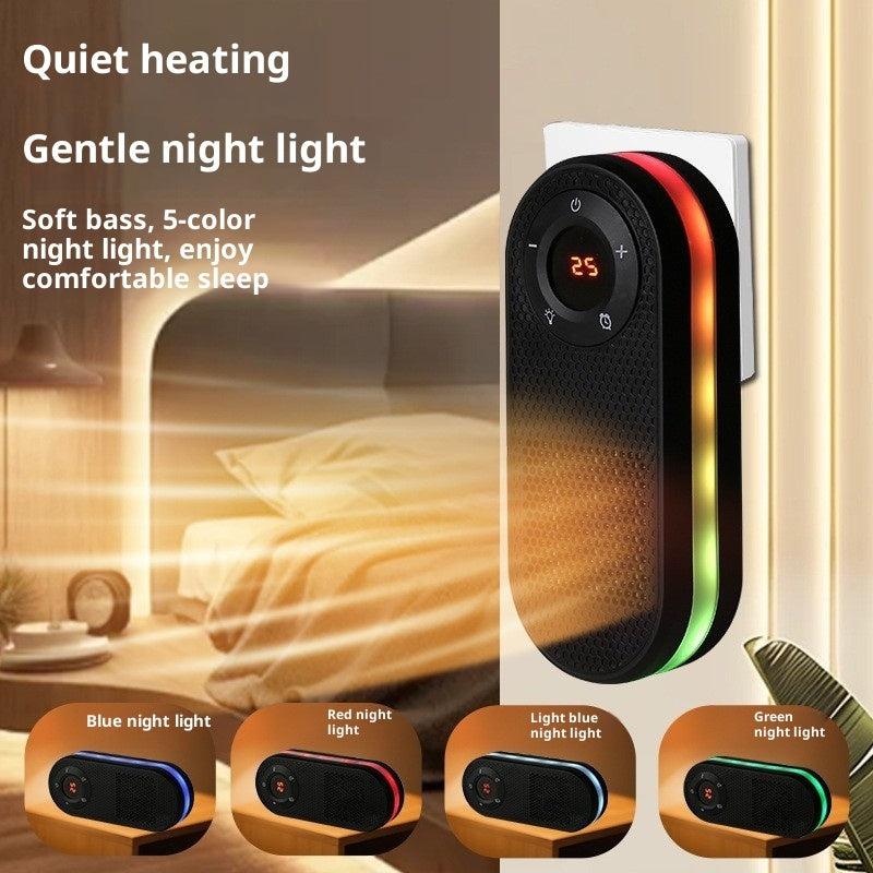 180° Rotatable Electric Heater with Timer & Remote – Compact Heater with LED Display