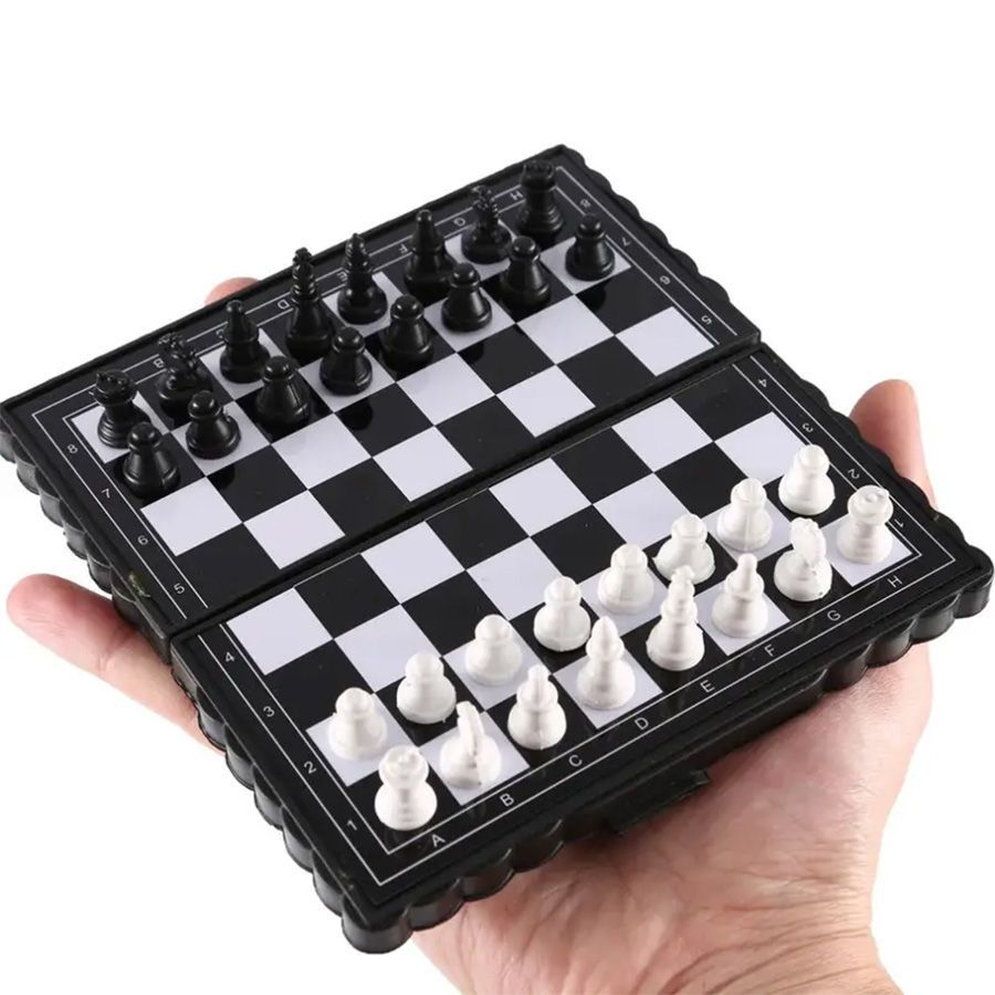 Mini Foldable Magnetic Portable Chess Set – Travel & School Game Board
